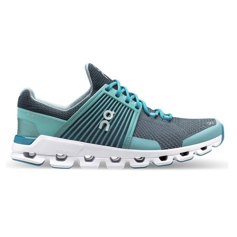 On Running Women's Teal and White Cloud Athletic Shoes - Picture 2 of 11